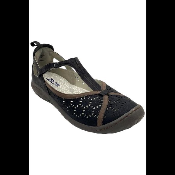 JBU by Jambu Shoes - JBU Daffodil Casual T-Strap Mary Jane Shoe Black - Medium